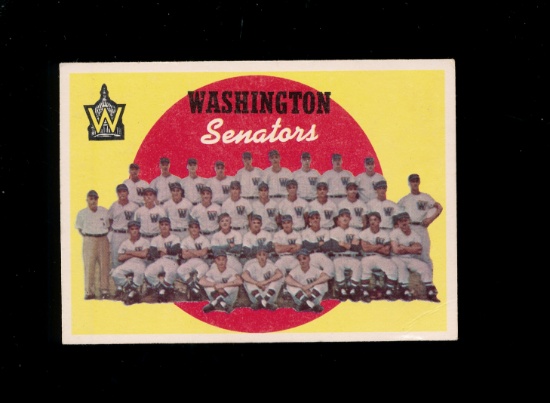 1959 Topps Baseball Card #397 CheckList/Washington Senators. EX to EX-MT Co