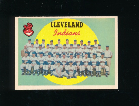 1959 Topps Baseball Card #476 CheckList/Cleveland Indians Team. EX-MT to NM