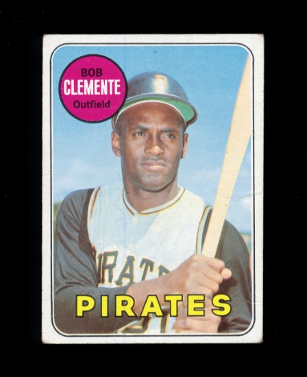 1969 Topps Baseball Card #50 Hall of Famer Roberto Clemete Pittburgh Pirate