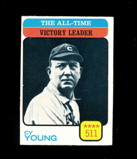 1973 Topps Baseball Card #477 Hall of Famer Cy Young All-Time Victory Leade