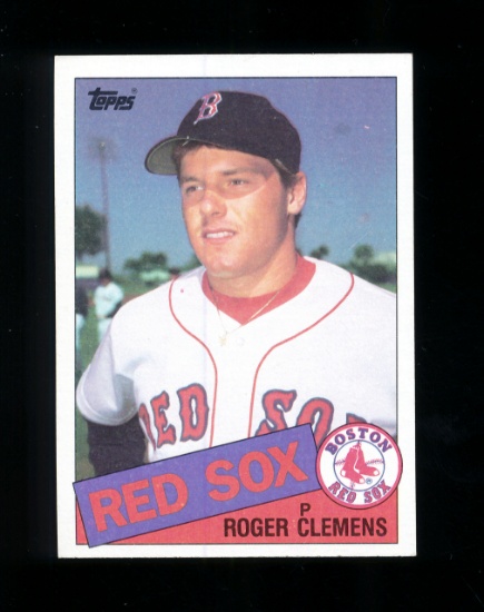 1985 Topps ROOKIE Baseball Card #181 Rookie Roger Clemens Boston Red Sox. N