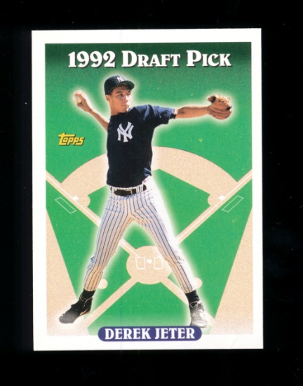 1992 Topps ROOKIE Baseball Card Rookie Derek Jeter New York Yankees