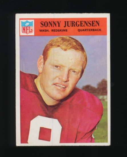 1966 Philadelphia Football Card #185 Hall of Famer Sonny Jurgenson Washingt