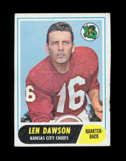 1968 Topps Football Card #171 Hall of Famer Len Dawson Kansas City Chiefs.