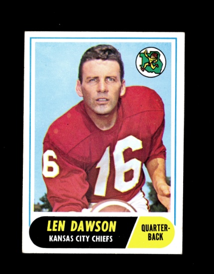 1968 Topps Football Card #171 Hall of Famer Len Dawson Kansas City Chiefs.