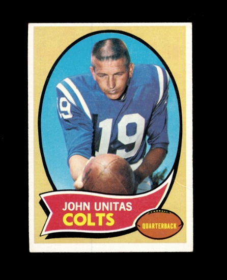 1970 Topps Football Card #180 Hall of Famer John Unitas Baltimore Colts. Ha