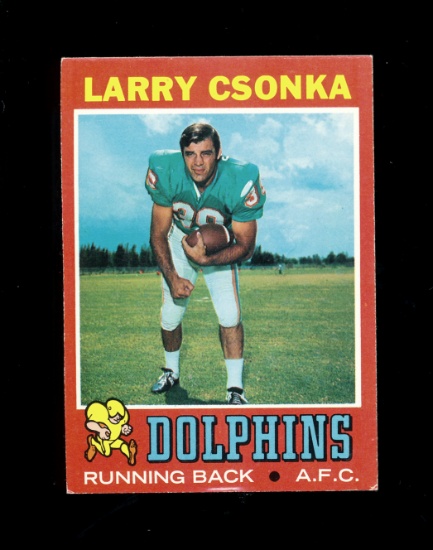 1971 Topps Football Card #45 Hall of Famer Larry Csonka Miami Dolphins. EX-