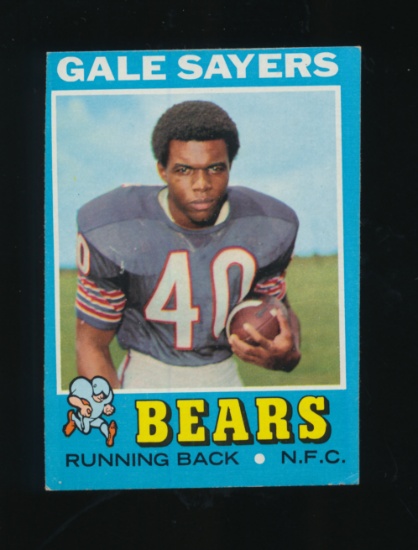1971 Topps Football Card #150 Hall of Famer Gale Sayers Chicago Bears. EX-M