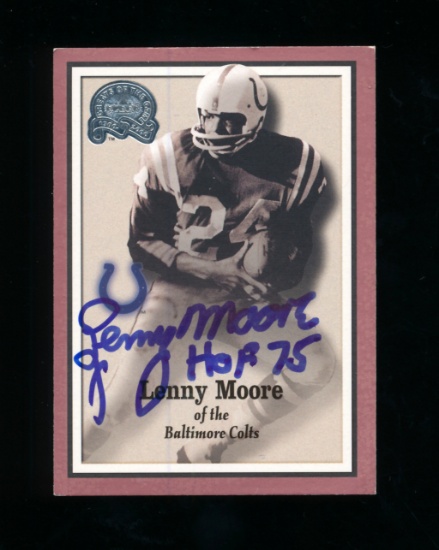 2000 "Fleer Greats of the Game" Autographed Football Card #25 Hall of Famer