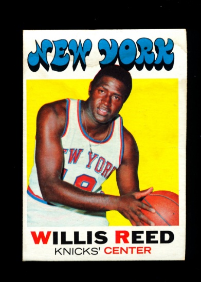 1971 Topps Basketball Card #30 Hall of Famer Willis Reed New York Knicks. E