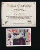 1993 Nabisco Baseball Card All-Star Autographs. Ernie Banks Chicago Cubs. A