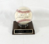 Sammy Sosa Autographed Baseball. No COA. While It looks good, Purchase as n