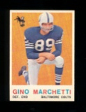 1959 Topps Football Card #109 Hall of Famer Gino Marchetti Baltimore Colts.