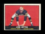 1961 Topps  ROOKIE Football Card #182 Rookie Hall of Famer Jim Otto Oakland