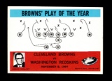1965 Philadelphia Football Card #42 Brown's Play of the Year. EX-MT to NM C