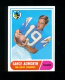 1968 Topps Football Card #193 Hall of Famer Lance Alworth San Diego Charger