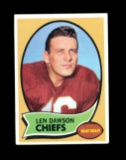 1970 Topps Football Card #1 Hall of Famer Len Dawson Kansas City Chiefs. EX