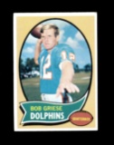 1970 Topps Football Card #10 Hall of Famer Bob Griese Miami Dolphins. EX-MT