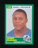 1989 Topps ROOKIE Football Card #257 Rookie Hall of Famer Barry Sanders Det