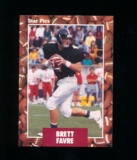 1991 Star Pics ROOKIE Football Card #65 Rookie Hall of Famer Brett Favre At