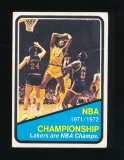 1972 Topps Basketball Card #159 NBA Championship Champs L.A. Lakers. EX to