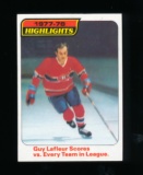 1978 Topps Hockey Card #3 Highlights Hall of Famer Guy Lafleur Montreal Can