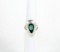 Vintage Native American Streling Silver Ring With Small Turquoise Stone.  1