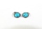 (2) Vintage Native American Sterling Silver Clip On Ear Rings Each With Blu
