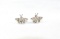 (2) Vintage Sterling Silver Clip On Ear Rings With Adjustable Clips To Get