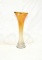 Vintage Marigold/Amber Carnival Glass Vase. 9