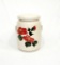 Vintage 1940s-50s McCoy Ceramic Cookie Jar with Floral Designs.    9-1/2