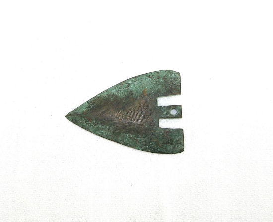 Copper Spear/Arrow Point Unknown Origin.   2-1/4" x 3"