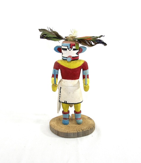 Native American Pueblo Indian Wooden Kachina Doll.   8.5" Tall