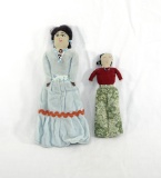 (2) Vintage Handmade Native American Dolls.  7