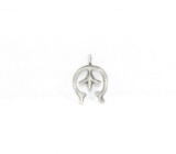Vintage Sterling Silver Naja Crescent Shaped Necklace Pendant.  7/8