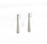 (2) Vintage Sterling Silver Native American Ear Rings That Are Rolled Into