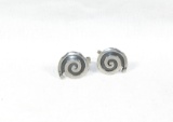 (2) Vintage Sterling Silver Clip On Ear Rings With Adjustable Clips To Get
