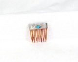 Vintage Native American Hair Comb/Pick With Etched/Stamped Designed Sterlin