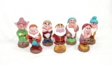 1960s Disneys Seven Dwarfs Plastic/Rubber Squeak Toys. All 7-Dwarfs are Her