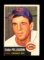 1953 Topps Baseball Card Short Print #28 Eddie Pellagrini Cincinnati Reds.
