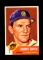 1953 Topps Baseball Card Double Print #36 Johnny Groth St Louis Browns. EX
