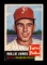 1953 Topps Baseball Card Double Print #88 Willie Jones Philadelphia Phillie
