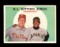 1959 Topps Baseball Card #317 N.L. Hitting Kings Ashburn & Mays. EX to EX-M