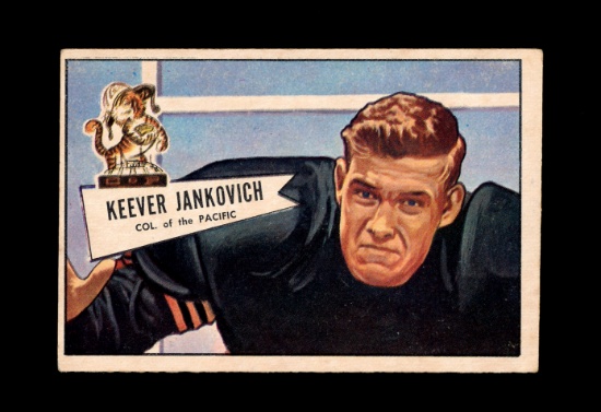 1952 Bowman Large Football Card #38 Keever Jankovich Cleveland Browns. EX t