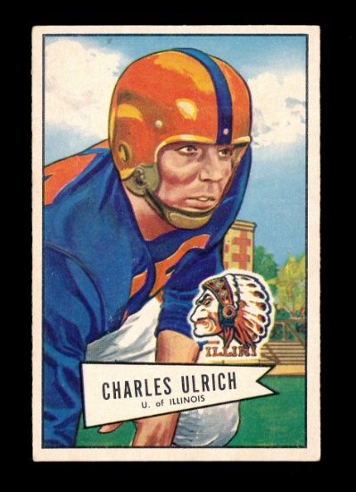 1952 Bowman Large Football Card #134 Charles Ulrich Chicago Cardinals. EX t