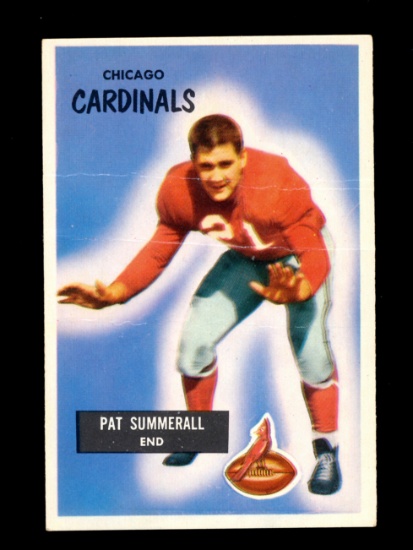 1955 Bowman ROOKIE Football Card #52 Rookie Pat Summerall Chicago Cardinals