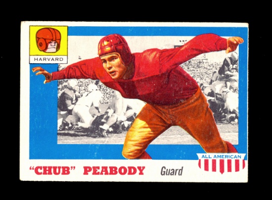 1955 Topps All American Football Card #72 Chubb Peabody Harvard. VG-EX to E