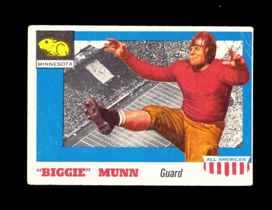 1955 Topps All American Football Card #92 Biggie Munn Minnesota. VG to VG-E