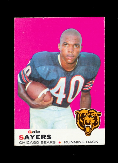 1969 Topps Football Card #51 Hall of Famer Gale Sayers Chicago Bears . EX t