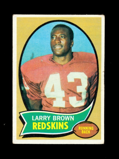 1970 Topps ROOKIE Football Card #24 Rookie Larry Brown Washington Redskins.